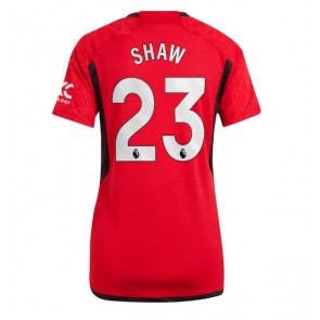 Manchester United Luke Shaw #23 Koszulka Podstawowych Kobiety 2023-24 Krótki Rękaw